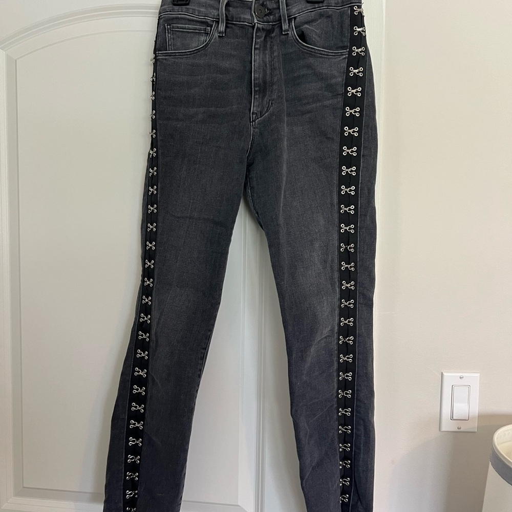 Black jeans with clasps